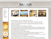 Tablet Screenshot of maxxum-immobilien.de